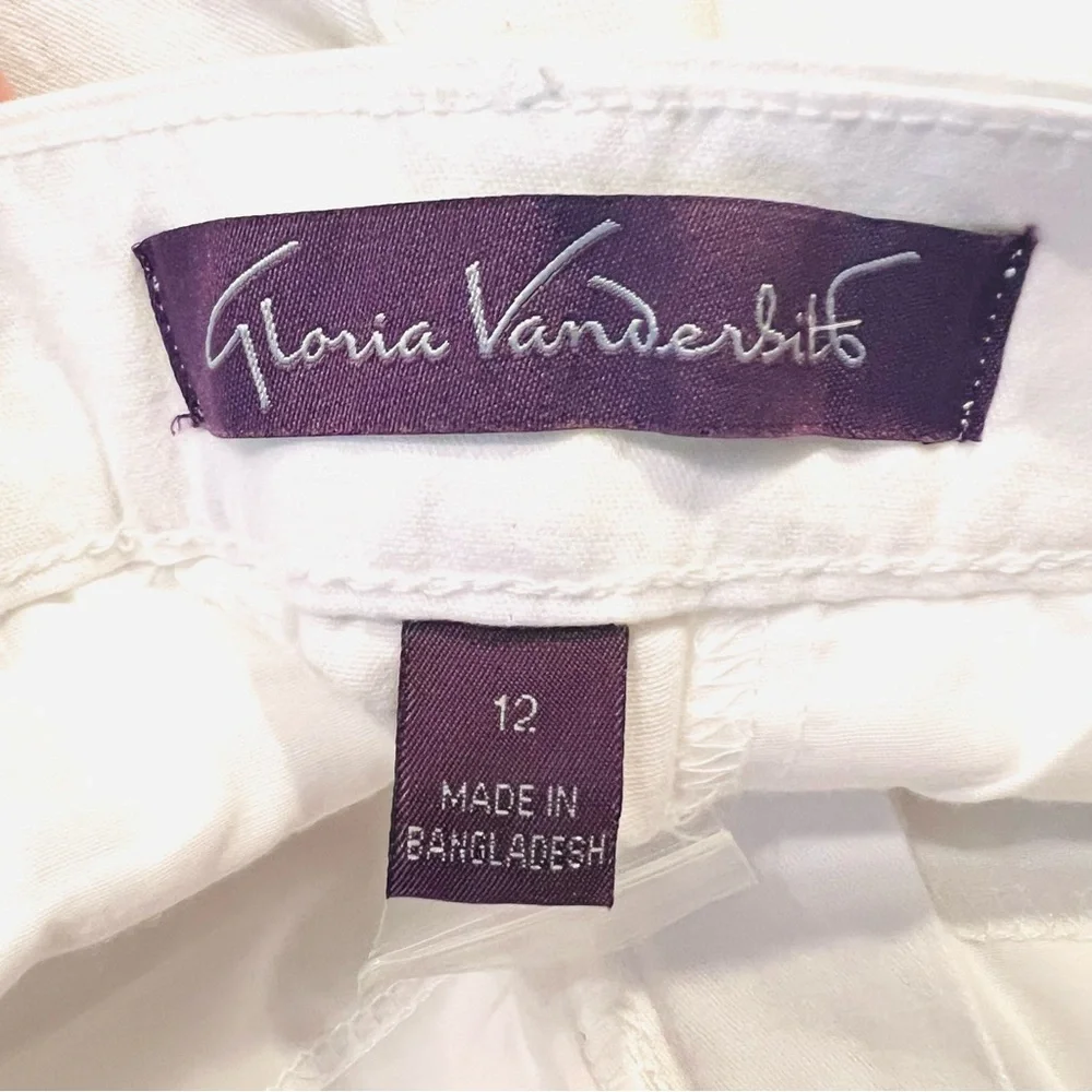 Gloria Vanderbilt-NWT-White Women's Bermuda Shorts-Women’s-Size 12 - Picture 11 of 13